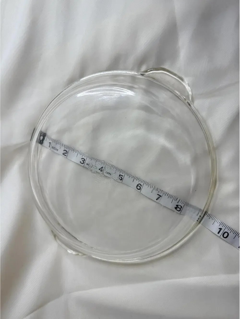 Vintage 1950s Fire-King Clear Glass Pie Dish 9” Round Baking Plate #411